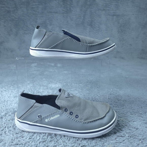 Columbia Other - Columbia PFG Boat Shoes Youth Size 3 Gray Slip On Omni-Grip Fishing Beach